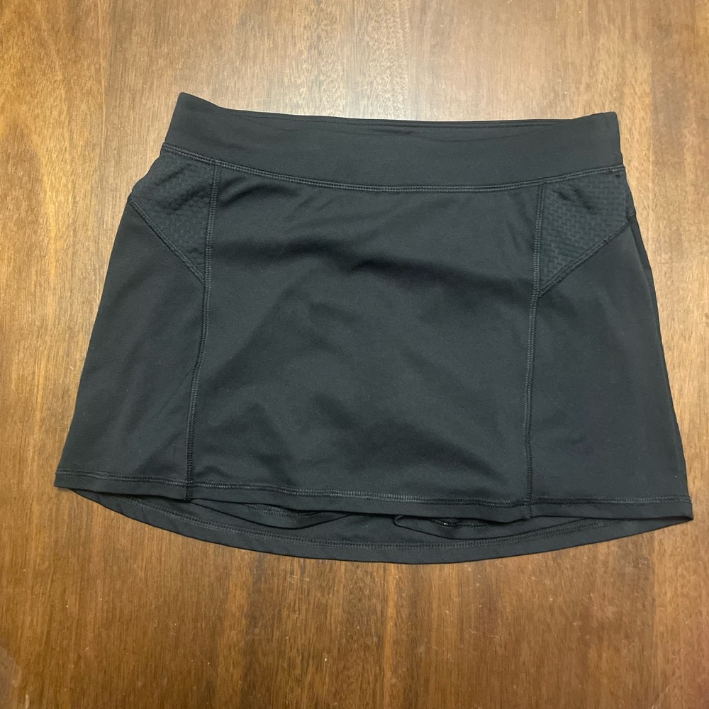 Champion Black Athletic Skort Size Small Built In Shorts Zipper Pocket